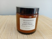 Świeca sojowa o zapachu piwonia i piżmo białe 