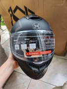 Czarny mat kask motocyklowy rozmiar L z blenda przeciwsłoneczna 