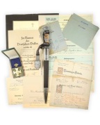 Austriacka grupa dokumentów SS-Polizei-Division + bagnet