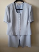 Piękna garsonka letnia koloru jasny błękit