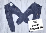 Spodnie chłopięce 110 bawelnianeMimi bojówki czarne dekatyzowane 