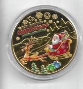 MONETA -  MERRY CHRISTMAS  -ZŁOCONA