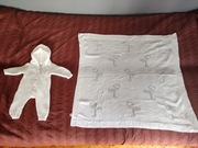 Pajacyk niemowlęcy r.68 + kocyk 