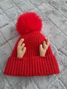 ŚWIĄTECZNA CZAPKA ZIMOWA RENIFER DLA DZIECKA 56