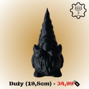 Krasnal (Skrzat) Świąteczny - Czarny 19,5 cm