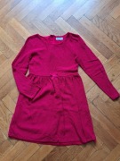 Czerwona świąteczna sukienka z koronką 146/152 h&m