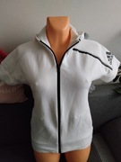 ADIDAS__  biała grubsza bluza kaptur rozpinana__ BDB___34/36