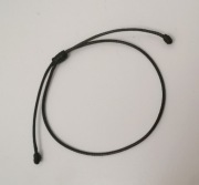 Bransoletka czarna regulowana sznurek talizman 