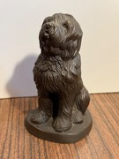 Śliczna figurka jak z brązu pies piesek 