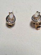 Kolczyki złote - kwiatowa perła