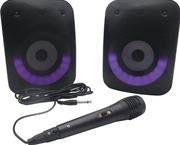 Lexibook dwa głośniki stereo bezprzewodowe i mikrofon świecące