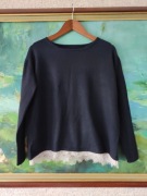 sweter z koronką ciepły delikatny mięciutki moher angora bluza wełniana