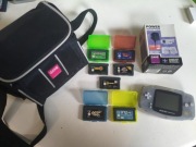 Gameboy advance + 7 gier + etui + torba + adapter 