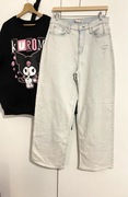 Spodnie damskie jeans, nowe r.M, rozszerzane, wysoko stan