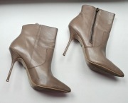 BUFFALO botki skóra naturalna beżowe roz 41