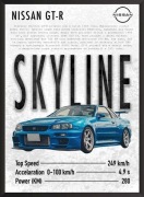 Plakat Nissan GT-R SKYLINE - Motoryzacja - Prezent