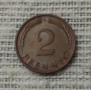Niemcy RFN 2 pfennig 1963 G