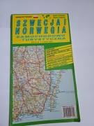 Szwecja i Norwegia, mapa samochodowo turystyczna.