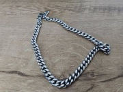 10 mm srebrzysty naszyjnik łańcuszkowy męski Trendhim