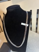 Łańcuszek Srebrny Diamentowany Pancerka dł. 60 cm, szer. 8 mm