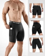 Męskie legginsy sportowe Niksa, 3 pary kompresyjne