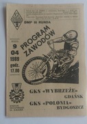 DMP 89 Wybrzeże Polonia Bydgoszcz żużel program 