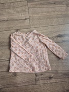 TU bluzeczka niemowlęca morelowa wzorki kwiatuszki słoneczka 68