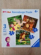 Puzzle Ravensburger „Masza i Niedźwiedź” – 3w1 (25 / 36 / 49 elementów)B10