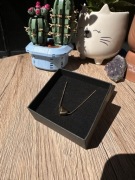 Złoty naszyjnik serduszko 3D na żmijce stal