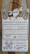 Tabliczka zasady garażu