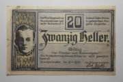 Banknot zastępczy Notgeld 20 Heller Austria