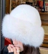 Czapka ze sztucznego futerka bardzo modna gruba zagęszczona futrzana damska