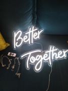 Neon Better together ślub 