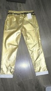 Spodnie złote z paskiem M i L