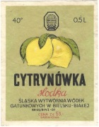 Etykieta na alkohol, CYTRYNÓWKA, Bielsko-Biała