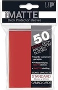ULTRA PRO: DECK PROTECTOR SLEEVES MATTE RED 50 SZTUK 66 X 91MM
