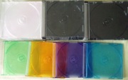 Pudełka na płyty CD slim  5 mm, 37 szt. KOLOROWE