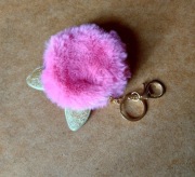 Portmonetka różowa z futerkiem i uszami Sinsay