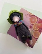 Krecik zrobiony na szydełku crochet mole
