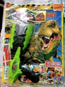Jurassic World magazyn dla dzieci + prezent wyrzutnia + 6 plakatow dinozaur