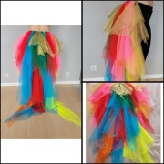 Ogon tiulowy do tańca / kostiumu – rajski ptak, burleska, handmade