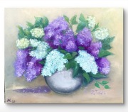 Obraz olejny Kalina i bzy 50/40 cm