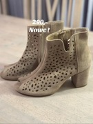 Botki zamszowe / skóra/