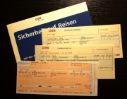 ZESTAW BILETÓW OEBB I ZSR Z OKŁADKĄ 2004 2007