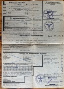 Fahrschein WH Organisation Todt bilet kolejowy przepustka 