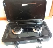 Kuchenka gazowa 2 palnikowa na gaz z butli  propan - czarna