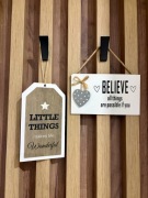 Drewniane tabliczki dekoracyjne zawieszki boho dekoracje ścienne