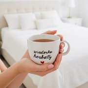 ręcznie zdobiony kubek litrowy litr ogromny na prezent na herbatę wiaderko