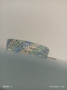  bransoletka z koralików – odcienie niebieskiego+ srebrne akcenty 