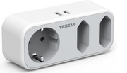 Adapter TESSAN EU USA | 3x Gniazdo + 2x USB | Podróżny Rozgałęziacz